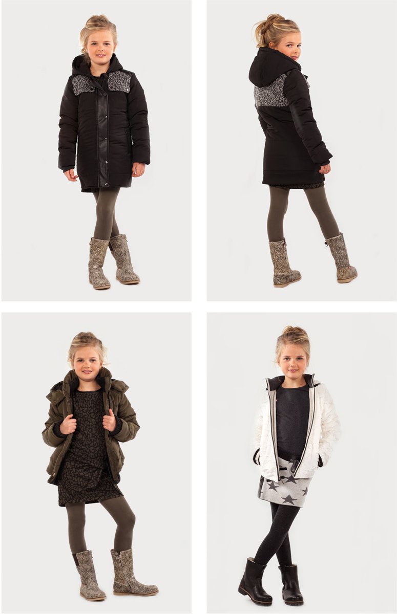 Meisjes Parka - black - Maat 98 - afbeelding 3