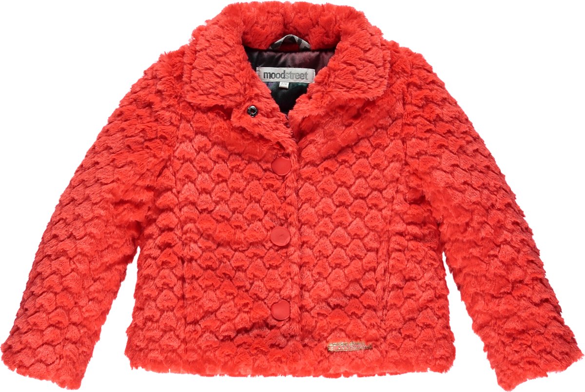 Meisjes Mantel - soft red - Maat 110