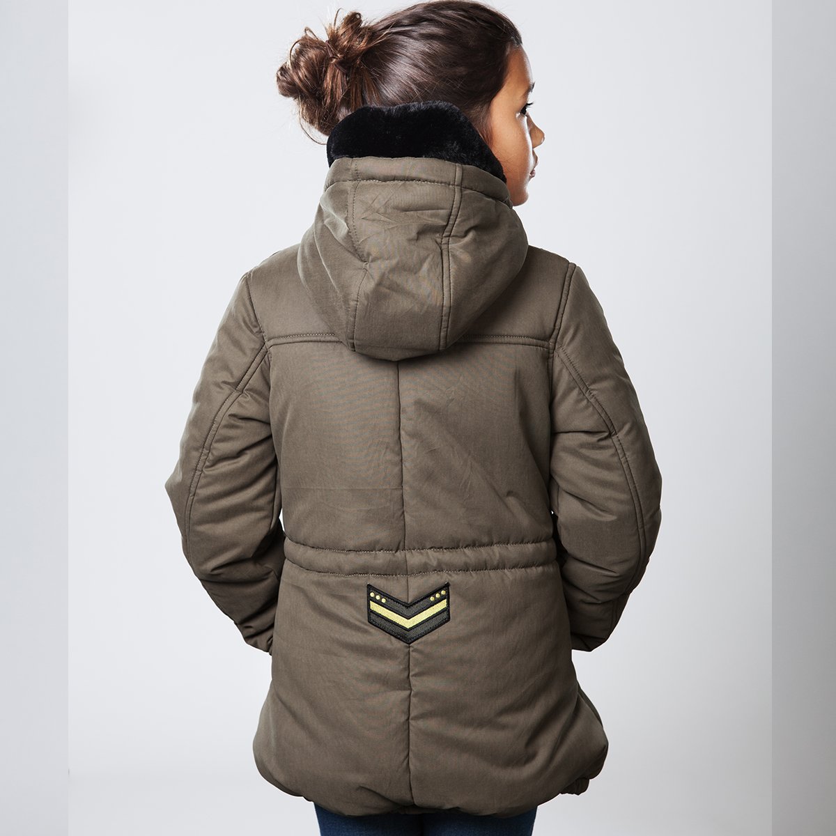 Meisjes Parka - army - Maat 122/128 - afbeelding 4