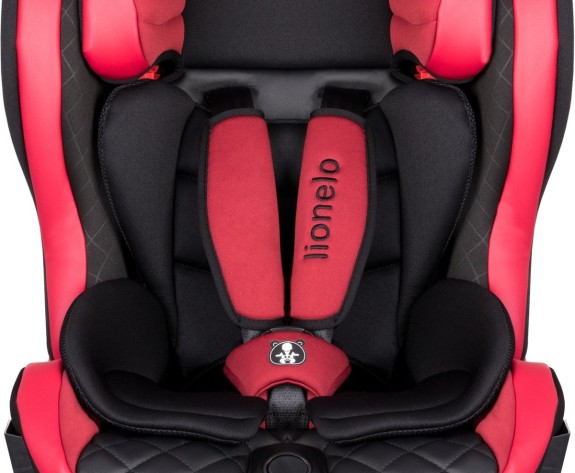 Lionelo Autostoel Adriaan Leather Groep 1/2/3 Rood/zwart