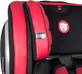 Lionelo Autostoel Adriaan Leather Groep 1/2/3 Rood/zwart