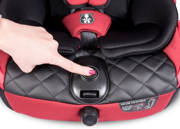 Lionelo Autostoel Adriaan Leather Groep 1/2/3 Rood/zwart