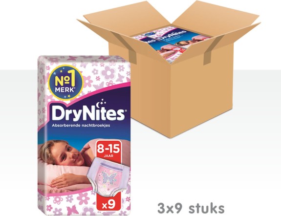 Huggies Drynites Pyjamahosen für Jungen, Teenager (27-57 kg), 8-15 Jahre, 9-teilig – DE