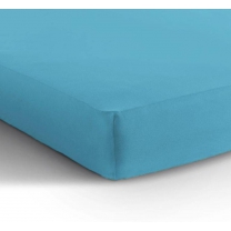 Duimeland hoeslaken jersey lichtblauw 90x200