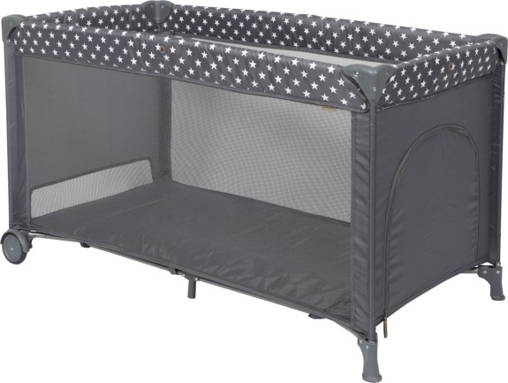 Topmark Jackie Campingbedje met verhoger en wielen grijs