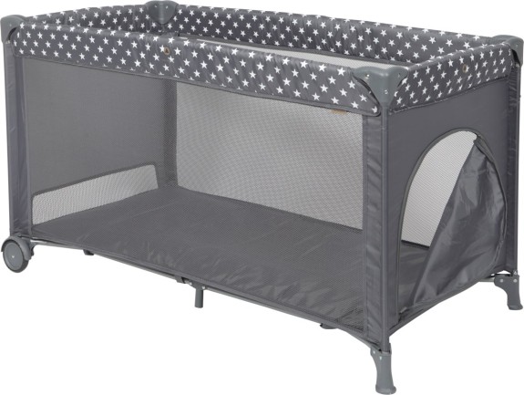 Topmark Jackie Campingbedje met verhoger en wielen grijs