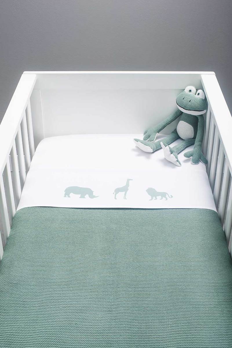 Basic knit Deken - 75x100cm Forest Green - afbeelding 3
