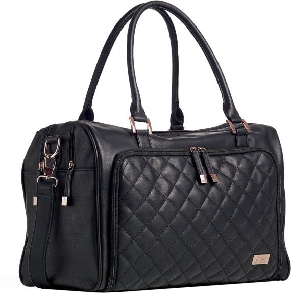 Isoki Luiertas Double Zip Quilted Ebony Black