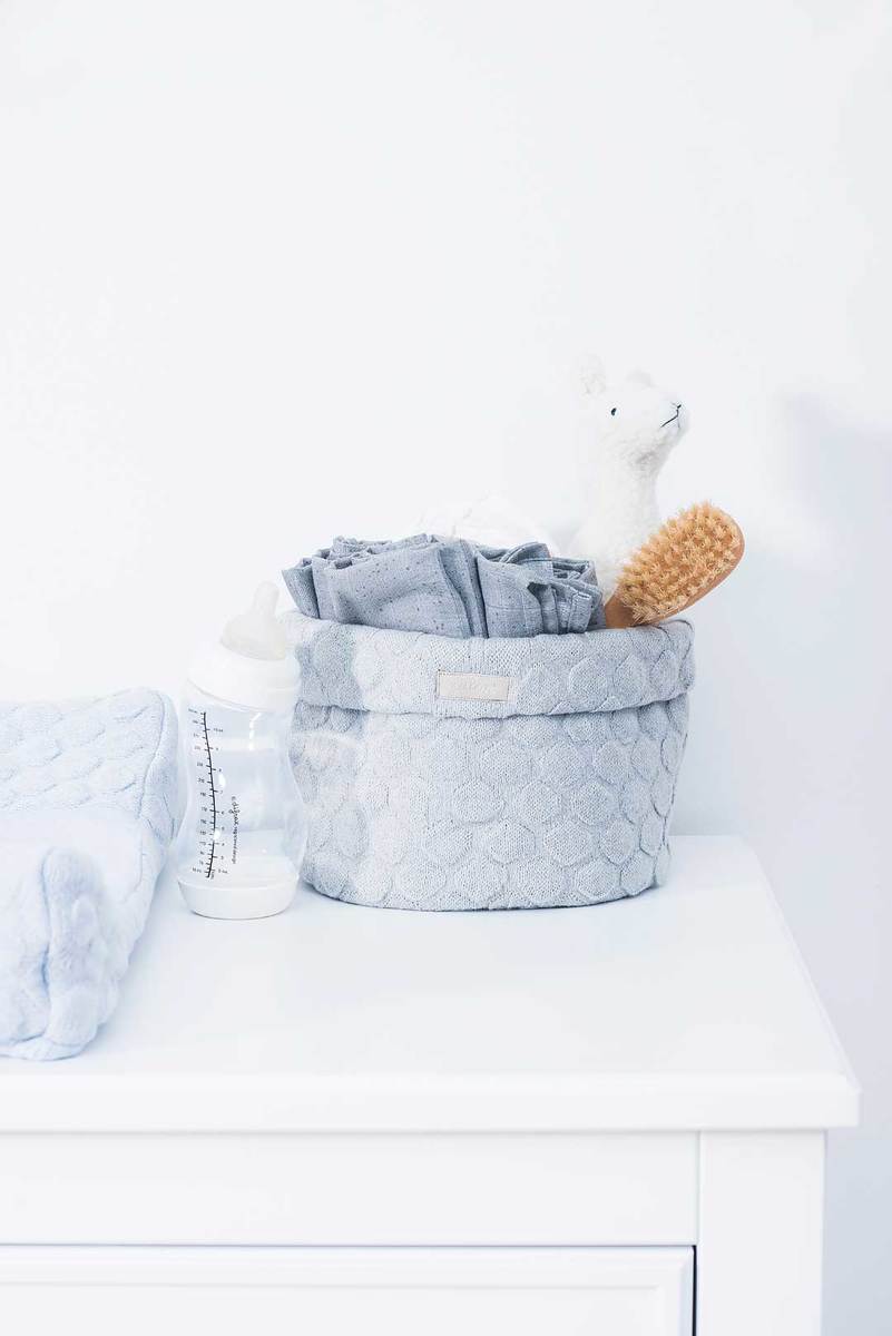 Mandje Fancy knit soft grey - afbeelding 3