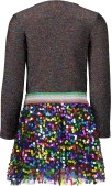 Kidz-Art Jurk met pailletten rok - Maat 110/116