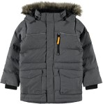 Jongens Winterjas Dark Grey Melange - Maat 104