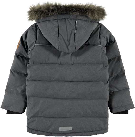 Name it Jongens Winterjas - Dark Grey Melange - Maat 104