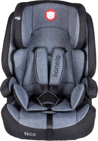 Lionelo Nico Autostoel Groep 1-3 (9-36kg) - Zwart