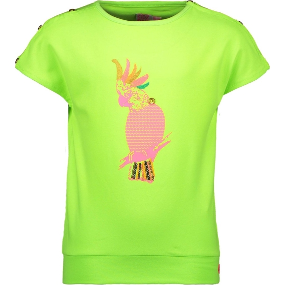 Kidz-Art shirt kakatoe- Lime - Maat 134/140