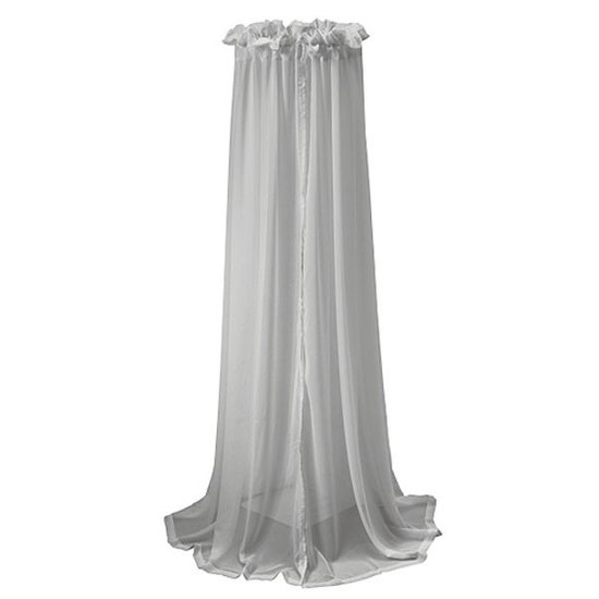Sluier 155cm voile grijs