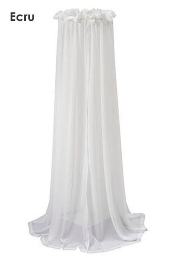 Sluier 155cm voile grijs - afbeelding 6