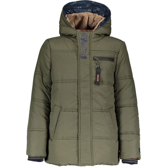 Bellaire parka met capuchon grijsgroen - Maat 158/164
