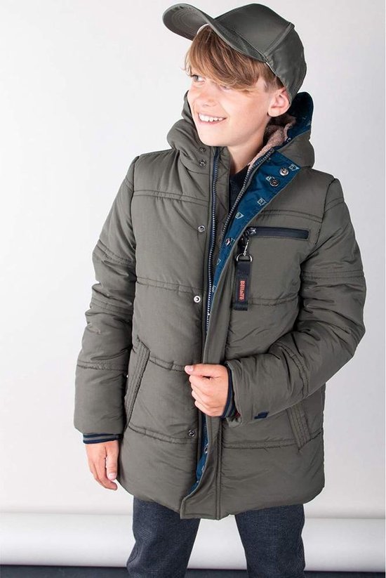 parka met capuchon grijsgroen - Maat 158/164 - afbeelding 4