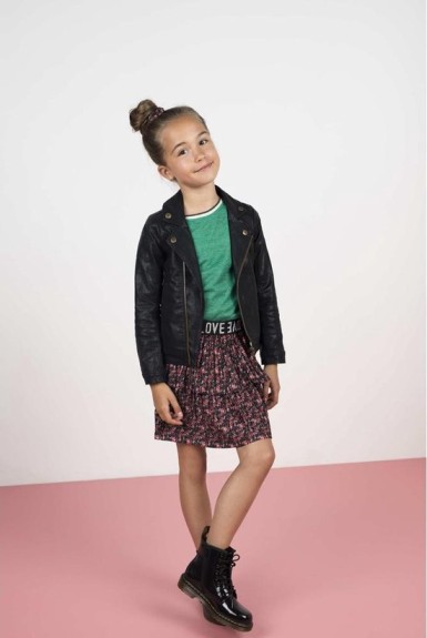 Like Flo Imi leer biker jasje Meisjes Jack- Maat 152