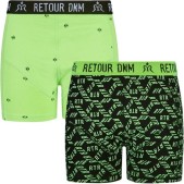 Retour Jeans Boxershorts 2pk neon green - Maat 164