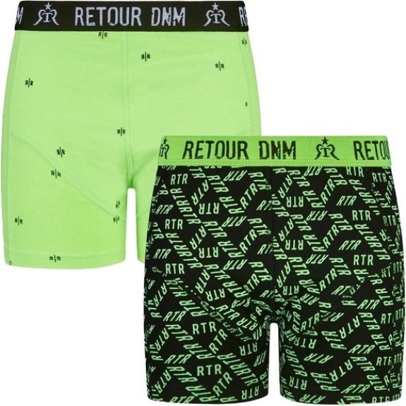Retour Jeans Boxershorts 2pk neon green - Maat 164