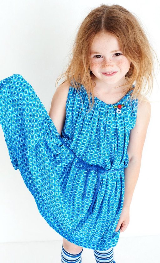 Jurk Blauw Daisy Maat 104 - afbeelding 2