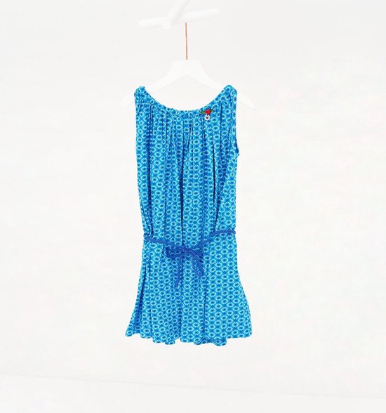 Jurk Blauw Daisy Maat 104