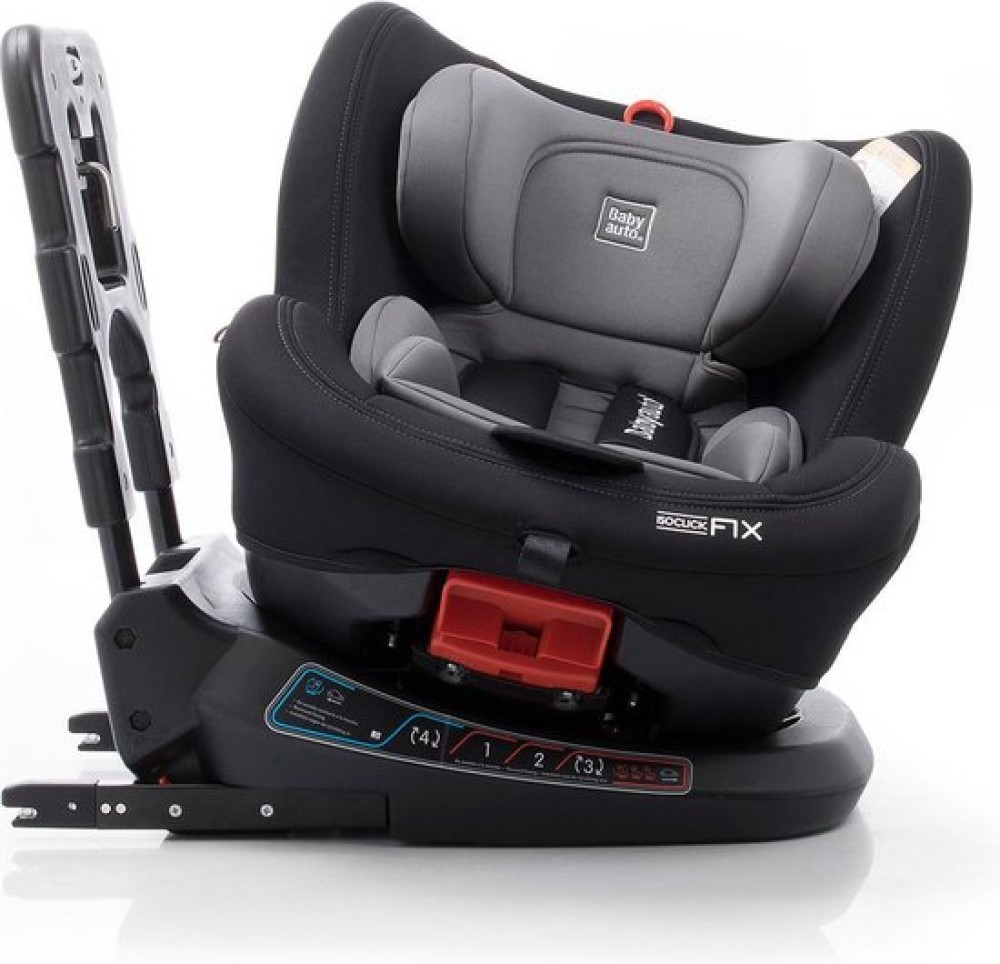 BabyAuto Birofix Autostoel - Black/Grey - 360 draaibaar - Babyoutlet