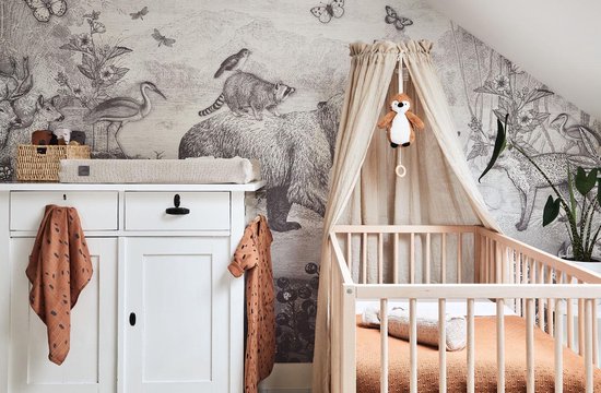 Sluier vintage 155cm nougat - afbeelding 5