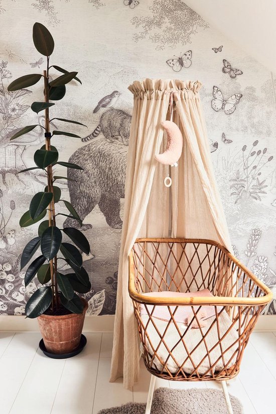 Sluier vintage 155cm nougat - afbeelding 3