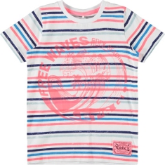 Name It T-shirt Fonzo  neon coral maat 122/128