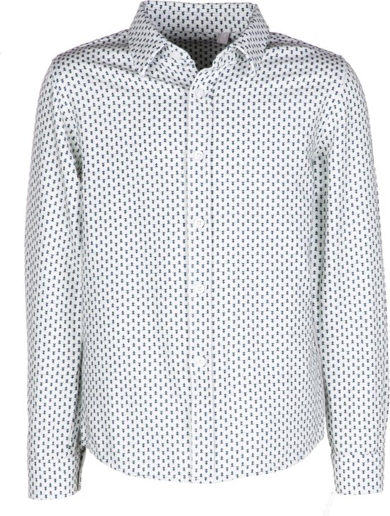 Jongens Overhemd-Green print-maat 140