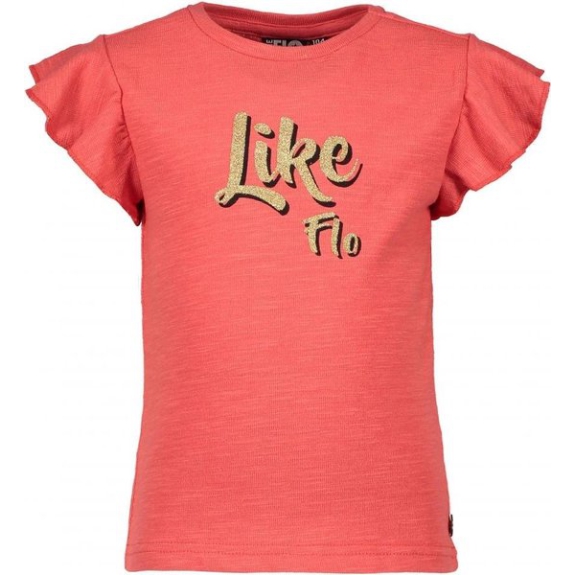 Like Flo shirt slub jersey ruffle top - Maat 98