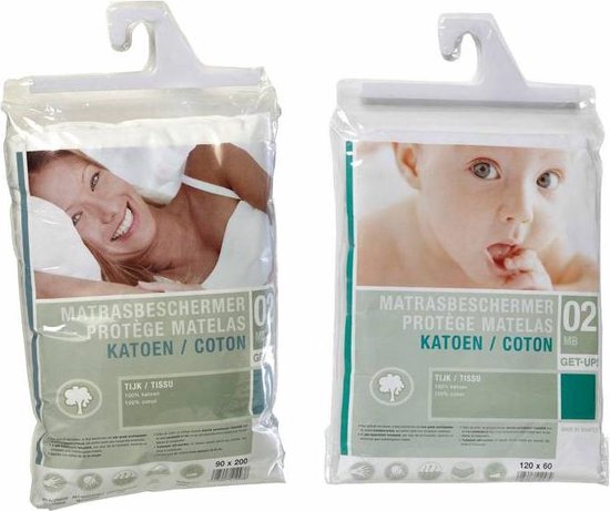 Waterdicht Hoeslaken boxmatras 75x95 cm - Wit - afbeelding 2