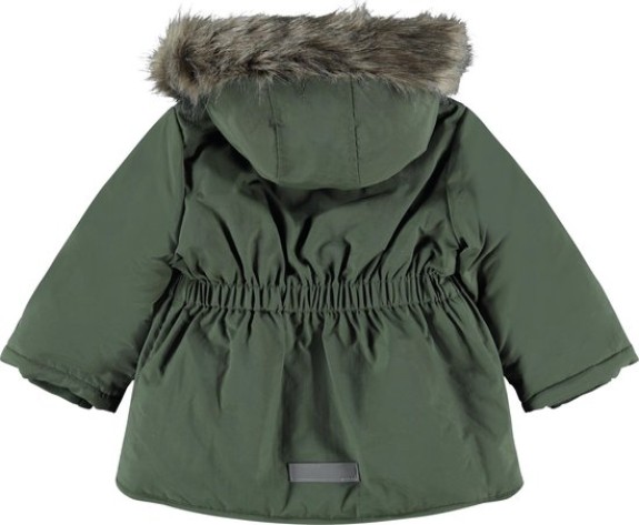 Name it Donkergroene Parka Winterjas bontkraag - Maat 98