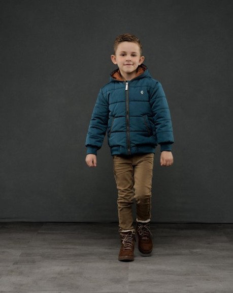 Le Chic Garçon Winterjas - Deep Teal - Maat 104