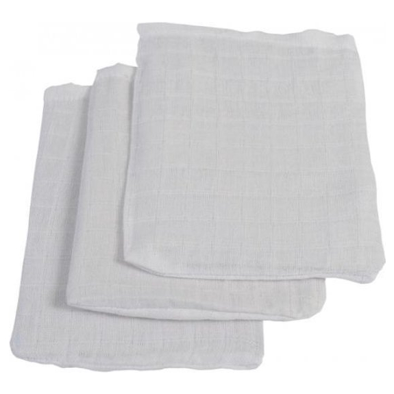 Jollein Hydrofiel washandje wit (3pack)