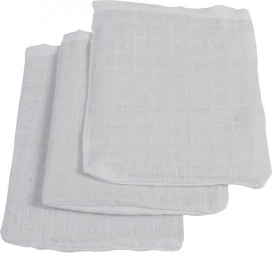 Hydrofiel washandje wit (3pack) - afbeelding 2