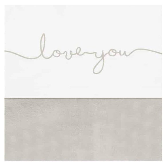 Jollein Wieglaken Love you 75x100cm - nougat