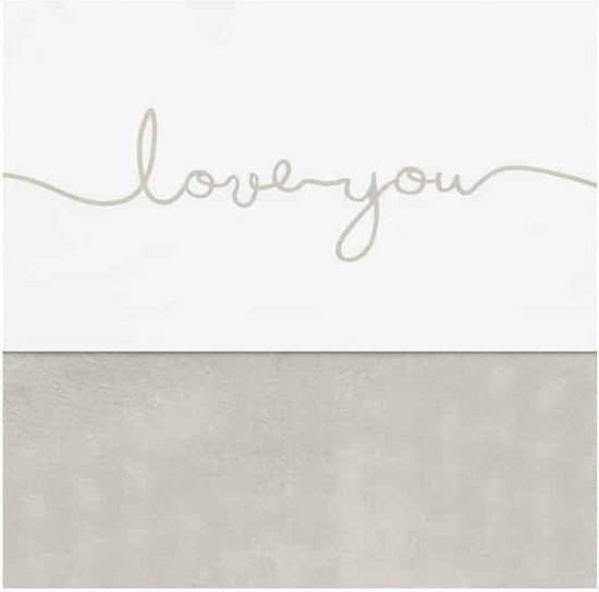Wieglaken Love you 75x100cm - nougat