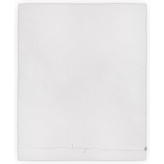 Jollein WIeg laken Love you 75x100cm - nougat