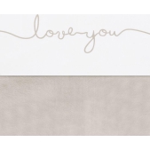 Jollein Ledikant laken Love you  120x150cm - nougat