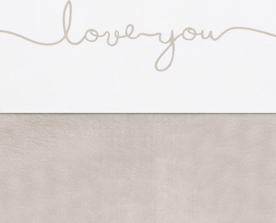 Ledikantlaken Love you  120x150cm - nougat - afbeelding 5