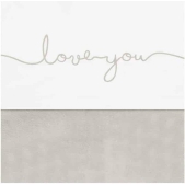 Jollein Ledikantlaken Love you  120x150cm - nougat