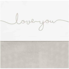 Jollein Ledikantlaken Love you  120x150cm - nougat