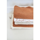 Jollein Ledikant laken Love you  120x150cm - nougat