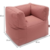 Jollein Fauteuiltje Beanbag - mellow pink
