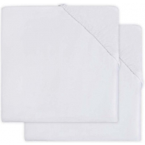 Jollein Hoeslaken katoen 70x140cm - white (2pack)