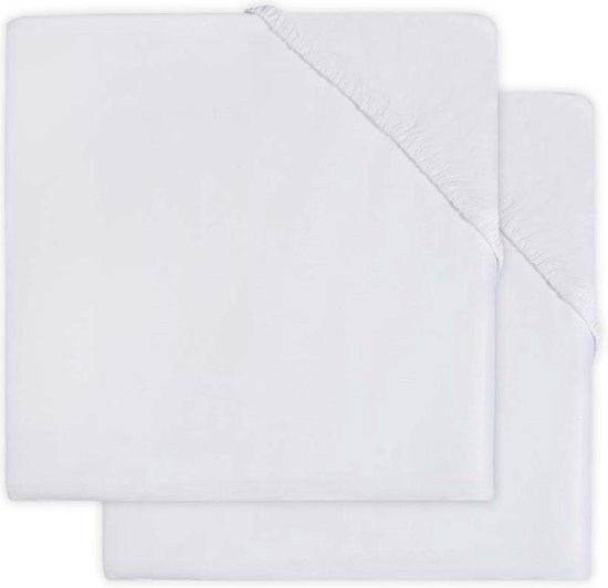 Hoeslaken katoen 70x140cm - white (2pack)