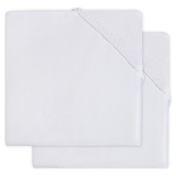 Jollein Hoeslaken jersey 40x80cm - white (2pack)